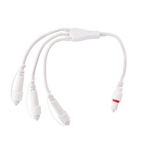 Multiconnettore Connect ProLine 3p con cavo di terra, 3 uscite, cavo in gomma bianco