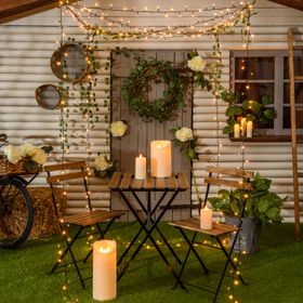 Lichterkette 48,5 m, 1200 LEDs warmweiß und extra warmweiß
