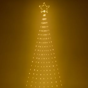 Abre Magique Étoile Filante, 3 m, Gouttes de lumière led blanc chaud traditionnel
