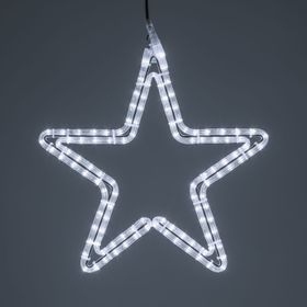 Estrella con manguera luminosa, 47 x 45 cm, 116 led blanco frío