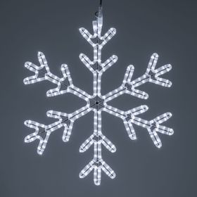 Schneekristall aus Lichtschlauch, 68 x 68 cm, 253 LEDs, kaltweiß