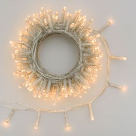 Guirlande lumineuse à piles 7,2 m, 180 led blanc chaud