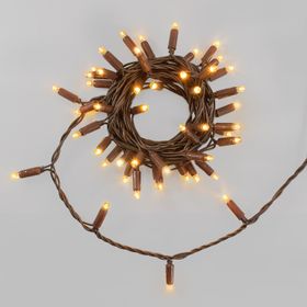5 m Warm White Connect ProLine 36V String Lights, 50 maxiLEDs, brown cable, connectable