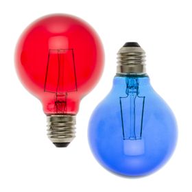 Bombillas globo roja y azul Vintage Led
