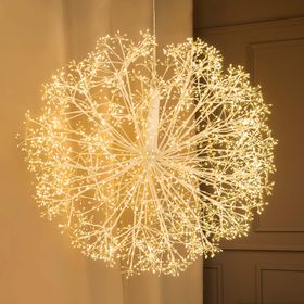 Sphère RICCO avec branches blanches, Ø 1 m, 3780 microled blanc chaud, intérieur