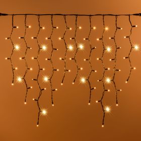 3 x h. 0.9m 228 Warm White Maxiled Connectable Flashing Icicle Lights, IP67