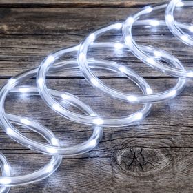 Lichtschlauch 10 m, 10 mm, 200 Lichtperlen kaltweiß