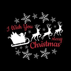 Gobo I Wish You Merry Christmas für professionelle Projektoren, Ø37-23 mm