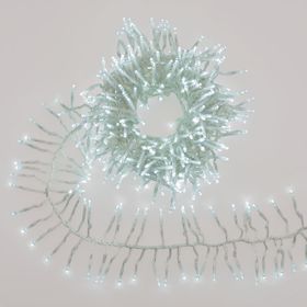 Catena Festone Connect+ 5 m, 500 led bianco freddo, cavo trasparente, prolungabile