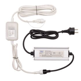 Transformateur avec Contrôleur Connect+ jusqu'à 6000 led, jeux de lumière et lumière fixe, câble blanc