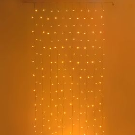 Cortina Connect+ 1 x h 2,5 m, 250 led blanco cálido, cable transparente, prolongable
