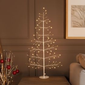 Arbre Branche Tilleul blanc 2D h 0,9 m, 78 microled, blanc chaud, intérieur