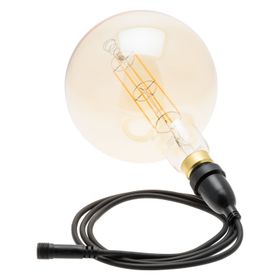 Lampadina led di 8 watt globo Ø 200 mm dimmerabile a sospensione, 4 m di cavo nero
