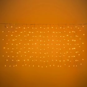 Tenda Extra Densa Connect+ 1,2 x h 0,6 m, 200 led bianco caldo, cavo trasparente, prolungabile