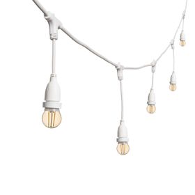 5m Festoon Pendant Lights h. 30cm, 8 LED Bulbs Ø 45mm