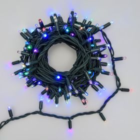 Lichterkette 10 m, 120 MaxiLEDs RGB, grünes Kabel