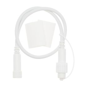 Alargador PML 0,5 m, cable blanco, IP67