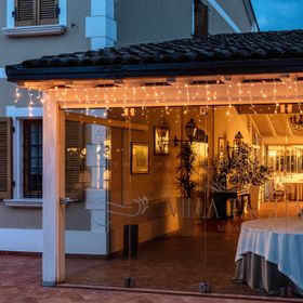 Stalattite 6 x h 0,4 m, led bianco caldo