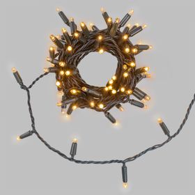 8 m Warm White Connect ProLine 36V String Lights, 80 maxiLEDs, green cable, connectable