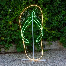 Neon Flip Flop Shoe Lights SMD, h. 114 cm, Left Side