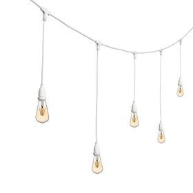 5m Festoon Pendant Lights h. 70cm, 8 LED Bulbs Ø 64mm