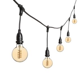 5m Lichterkette, 8 hängende LED Globo Birnen 4 Watt Ø 95 mm, Spiral, erweiterbar