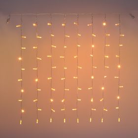 Vorhanglichter Connect ProLine 36V, 1 x h 1 m, 80 Maxiled warmweiß, transparentes Kabel, erweiterbar