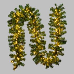 Cluster Tannengrüner Zweig 2,7 m, 400 warmweiße LEDs, ausziehbar