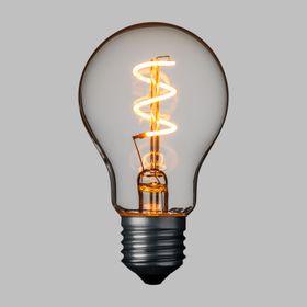 Serie VINTAGE LED 36V, Lampadina a goccia Ø 60 mm in vetro, led a spirale, bianco caldo