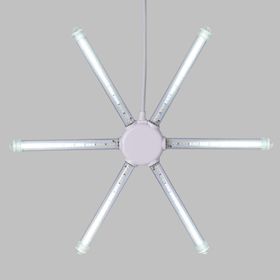 Météore 6 tubes, Ø 47 cm, 324 SMD Led blanc froid