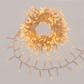 5m Warm White Connect+ Mini Cluster Lights, 250 LEDs, transparent cable, connectable