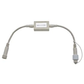 Connettore con AC DC PML, 0,5 m, cavo bianco, IP67