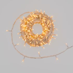 Guirnalda Connect+ 25 m, 250 led blanco cálido, cable transparente, prolongable