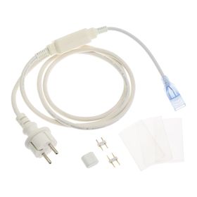 Set accessori per tubo luminoso neon bifacciale led, con cavo di alimentazione 1,5 m