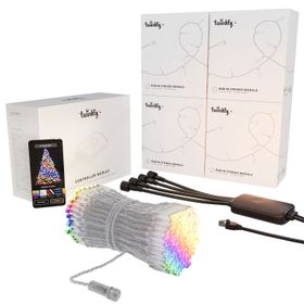 4 Guirlandes Twinkly Plus RGB et Blanc chaud, 25 mètres et Wifi Ethernet Controller