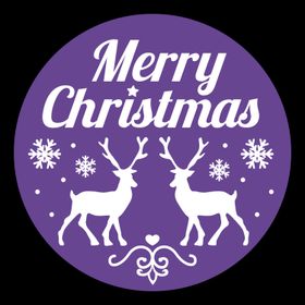 Gobo Merry Christmas auf violett Hintergrund, Ø37-23 mm