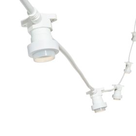 Lichterkette 5 m, 5 E27-Fassungen, weißes Kabel, erweiterbar