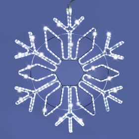 Schneekristall im Leuchtschlauch, 87 x h 100 cm, 427 LEDs kaltweiß