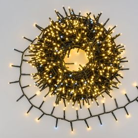 20 m Mini Cluster String light, 1000 miniLEDs warm white and white