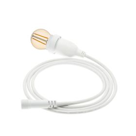 Bombilla de 2W globo Ø 45 mm colgante, 4 metros de cable blanco
