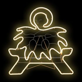 Krippenkollektion Christkind aus LED Neon Lichtschlauch, warmweiß