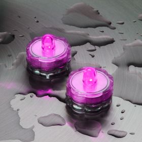 2 candeline led sommergibili, led rosa