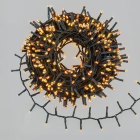 Guirnalda Mini Festón de Luces 20,5 m, 1000 led Multi blanco cálido, cable verde