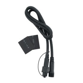 Alargador VINTAGE LED PRO, 1 m, cable negro