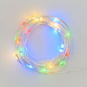 Guirnalda a pilas 1,9 m, micro led multicolor
