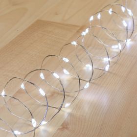 Catena argento 20 m, 400 microled bianco freddo