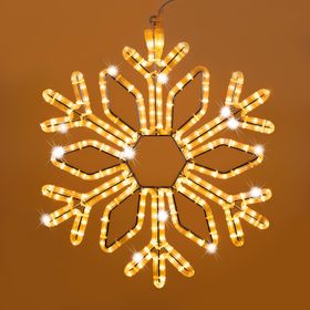 Schneekristall im Leuchtschlauch, 52 x h 60 cm, 244 LEDs warmweiß und kaltweiß
