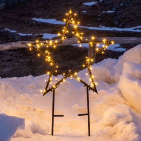 Stella multiuso da giardino, Ø 75 cm, led bianco caldo