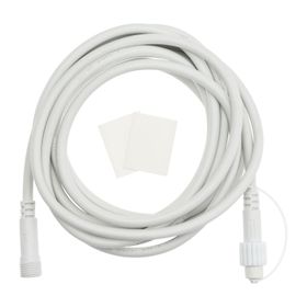 Alargador VINTAGE LED PRO, 5 m, cable blanco