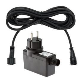 36V 24 watt Trafo für Partylichterketten der Vintage LED 36V Serie, schwarzes Kabel 4 m